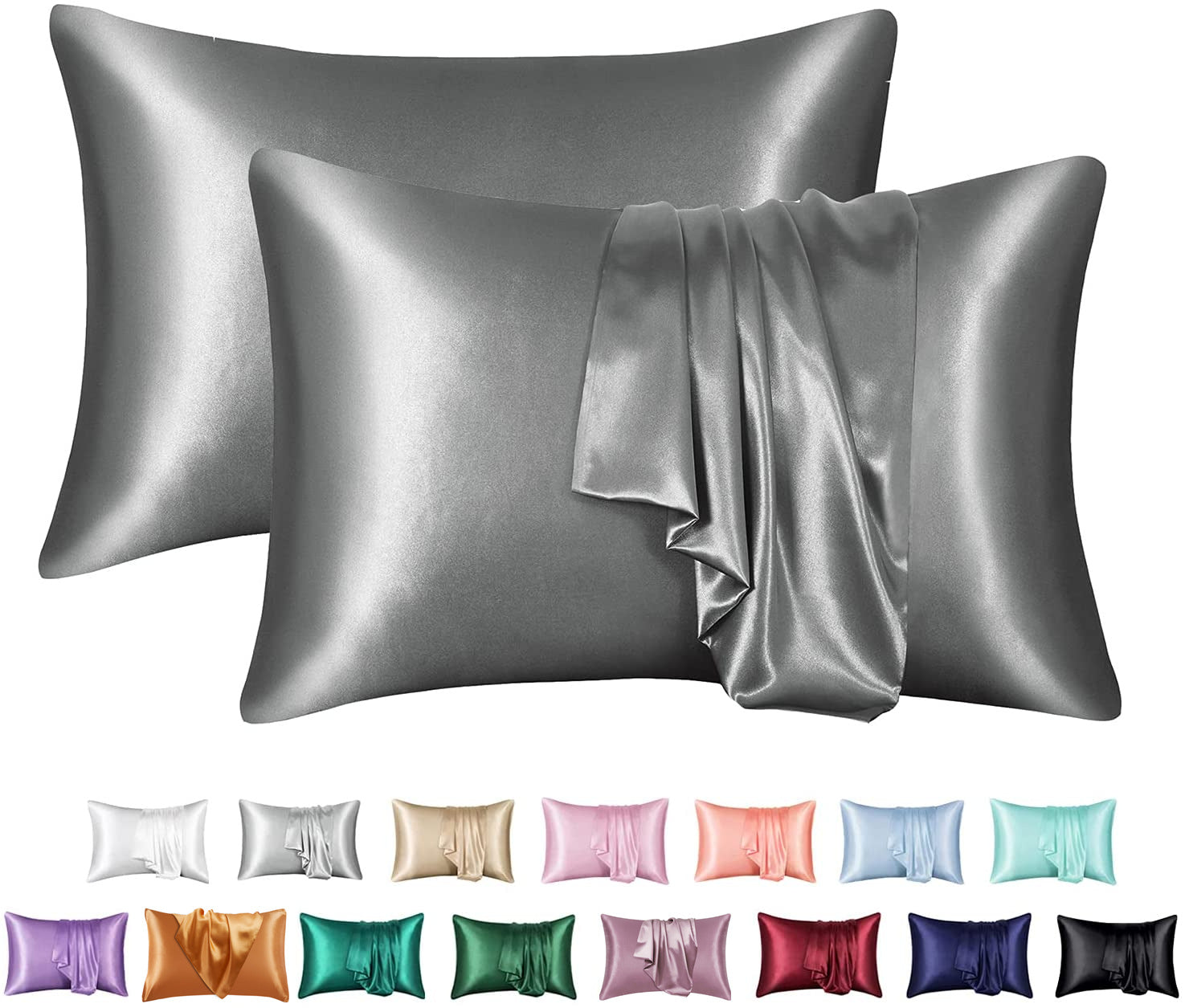 Funda de Almohada de Satén Sedoso — Suave, Elegante y Antiencrespamiento