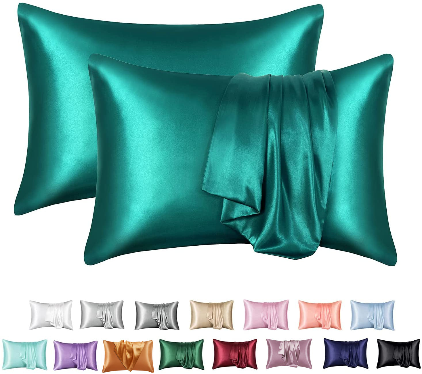 Funda de Almohada de Satén Sedoso — Suave, Elegante y Antiencrespamiento