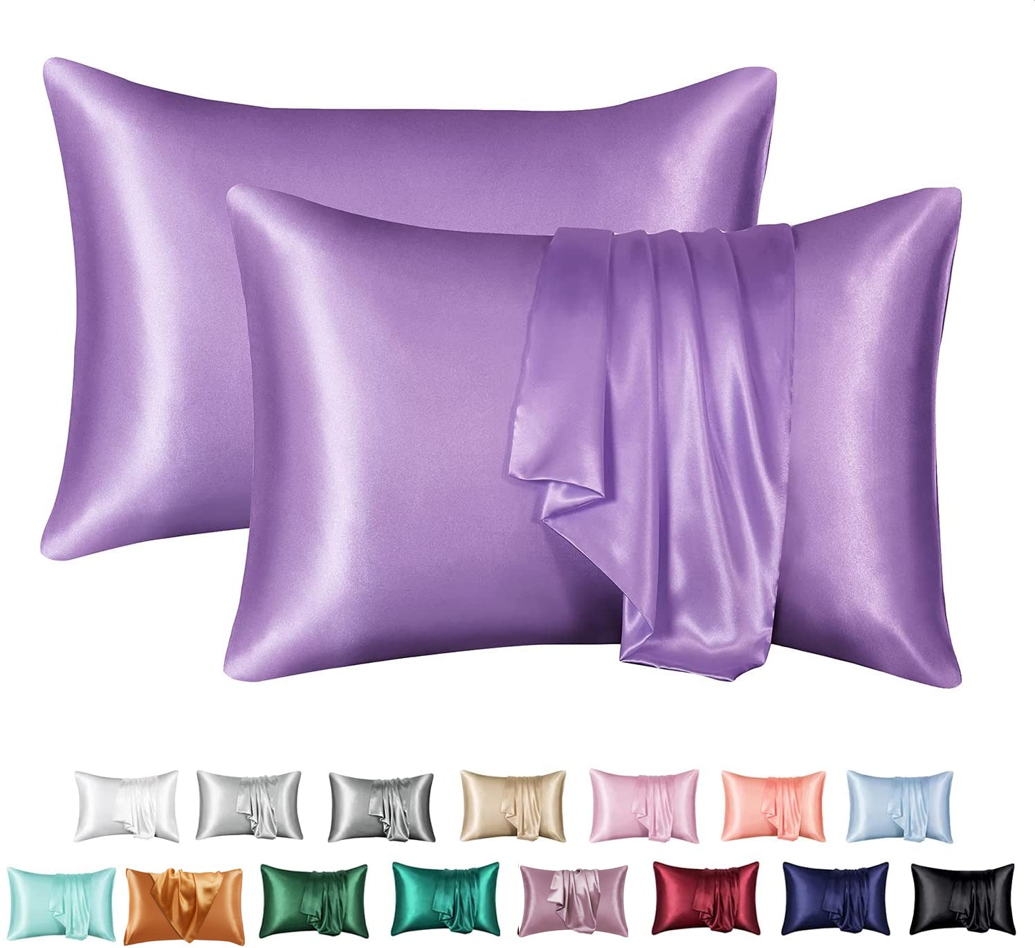 Funda de Almohada de Satén Sedoso — Suave, Elegante y Antiencrespamiento