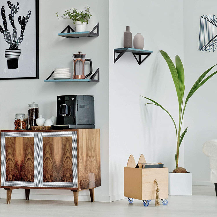 Estante Flotante de Pared — Diseño Industrial Madera y Metal