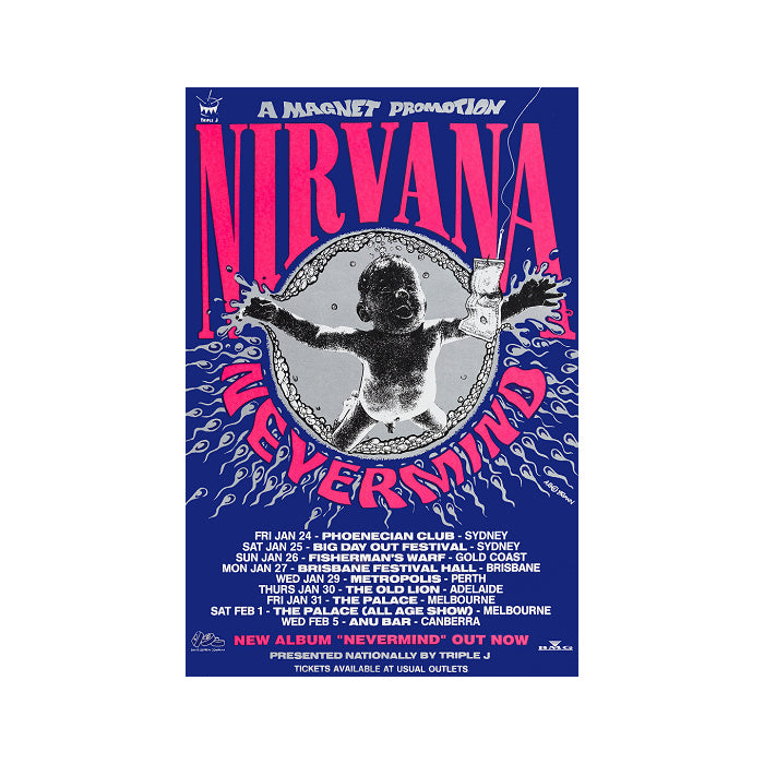 Póster "Nirvana" Metálico Decorativo — Arte Vintage para Pared